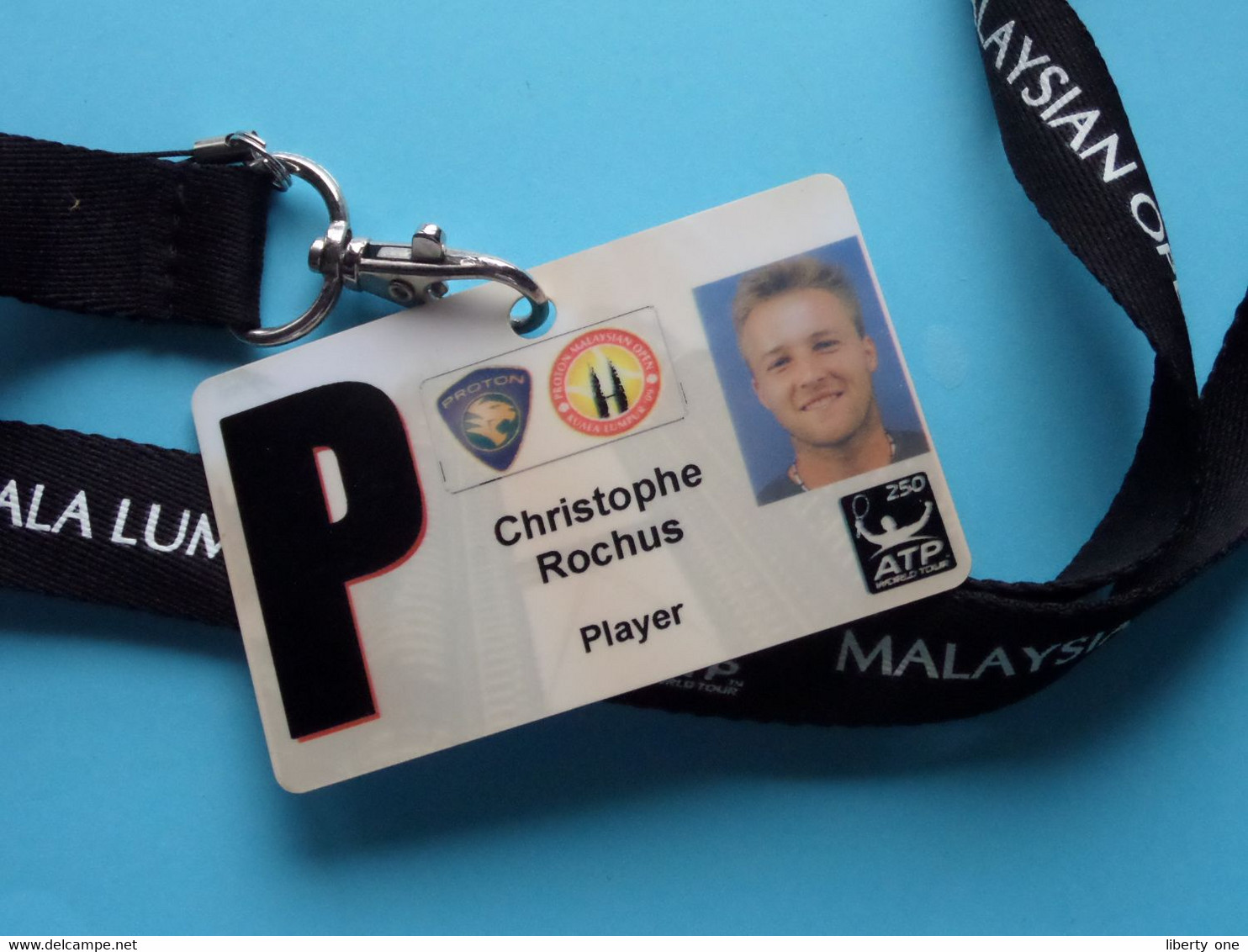 MALAYSIAN OPEN, KUALA LUMPUR '09 : CHRISTOPHE ROCHUS Belgium / Accreditation CARD / With ORIGINAL Lanyard / Cordon ! - Autres & Non Classés