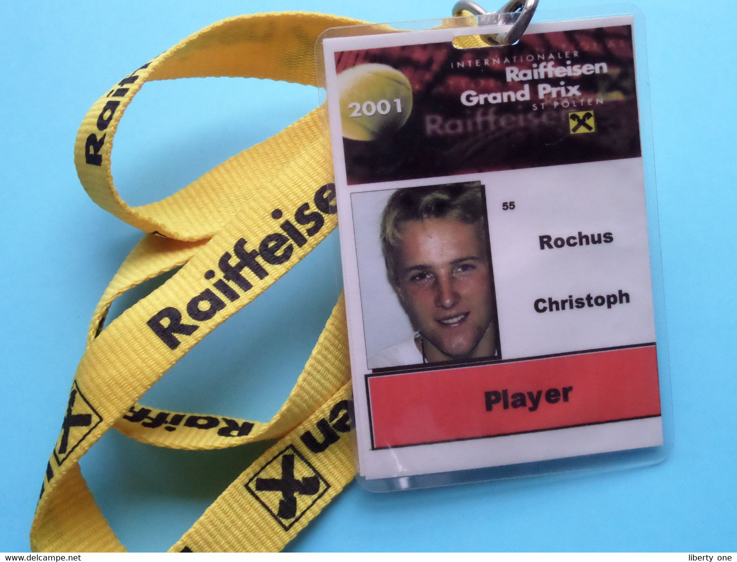 RAIFFEISEN GRAND PRIX 2001 : CHRISTOPHE ROCHUS Belgium / Accreditation CARD / With ORIGINAL Lanyard / Cordon ! - Sonstige & Ohne Zuordnung