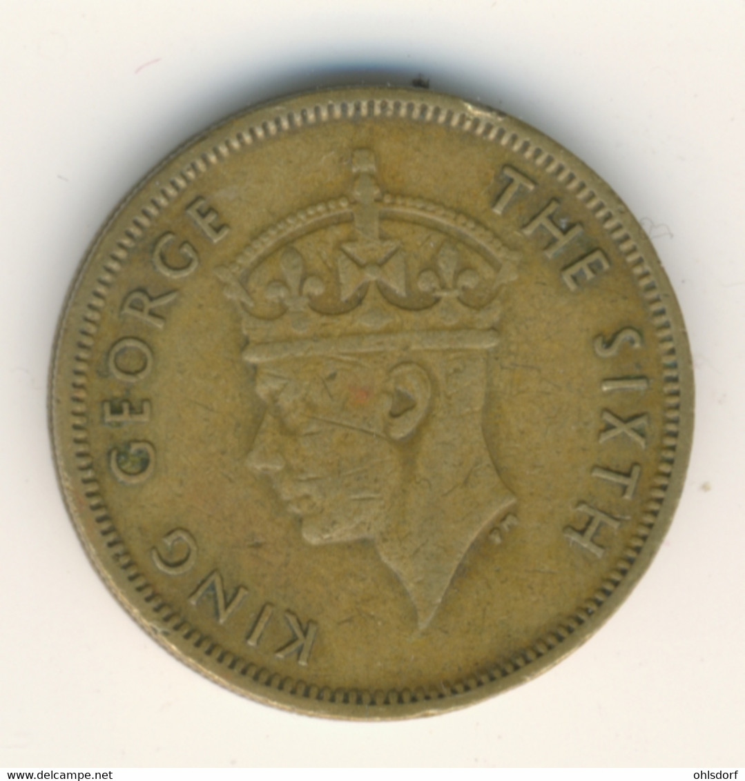 HONG KONG 1951: 10 Cents, KM 25 - Hong Kong