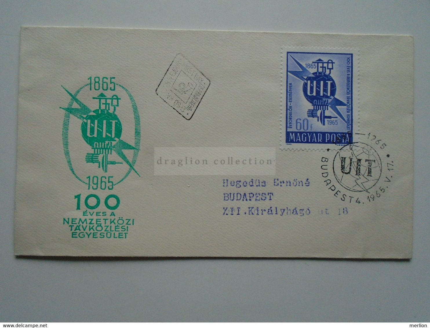 AD033.22  Hungary  FDC  UIT  Telecommunication -     1965 - FDC