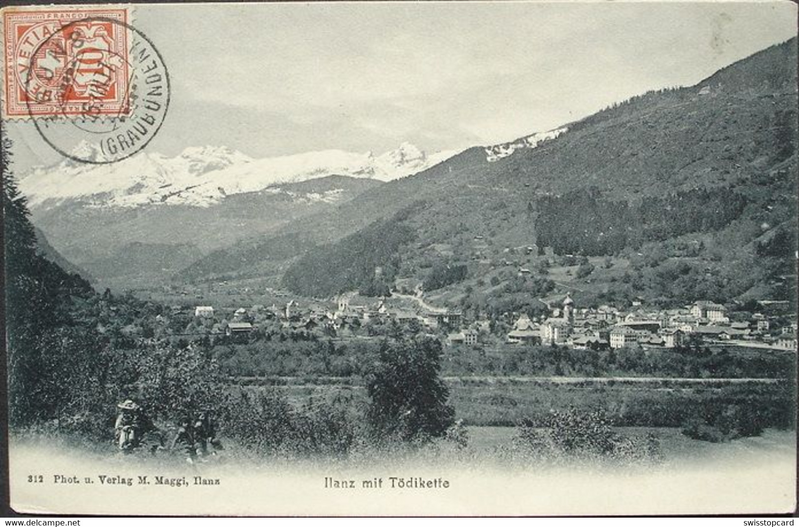 ILANZ Mit Tödikette Animée Gel. 1907 V. Truns - Trun