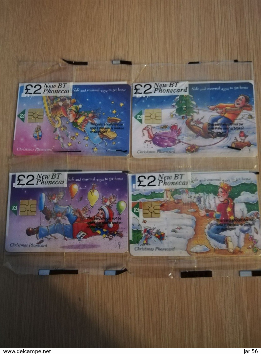 GREAT BRETAGNE  CHIPCARDS  CHRISTMAS TAFERELS    SERIE 4X 2 POUND Sealed In Wrapper    MINT CONDITION      **3858** - BT Generale