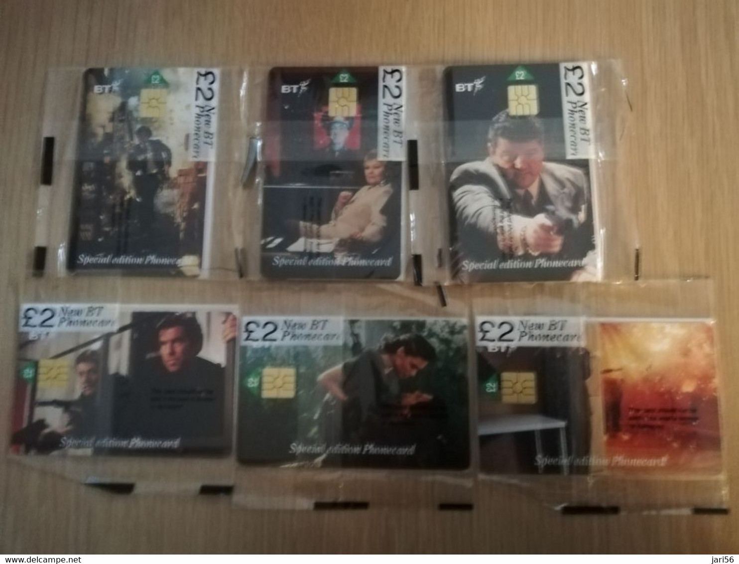 GREAT BRETAGNE  CHIPCARDS  JAMES BOND  GOLDEN EYE     SERIE 6X 2 POUND Sealed In Wrapper    MINT CONDITION      **3859** - BT General