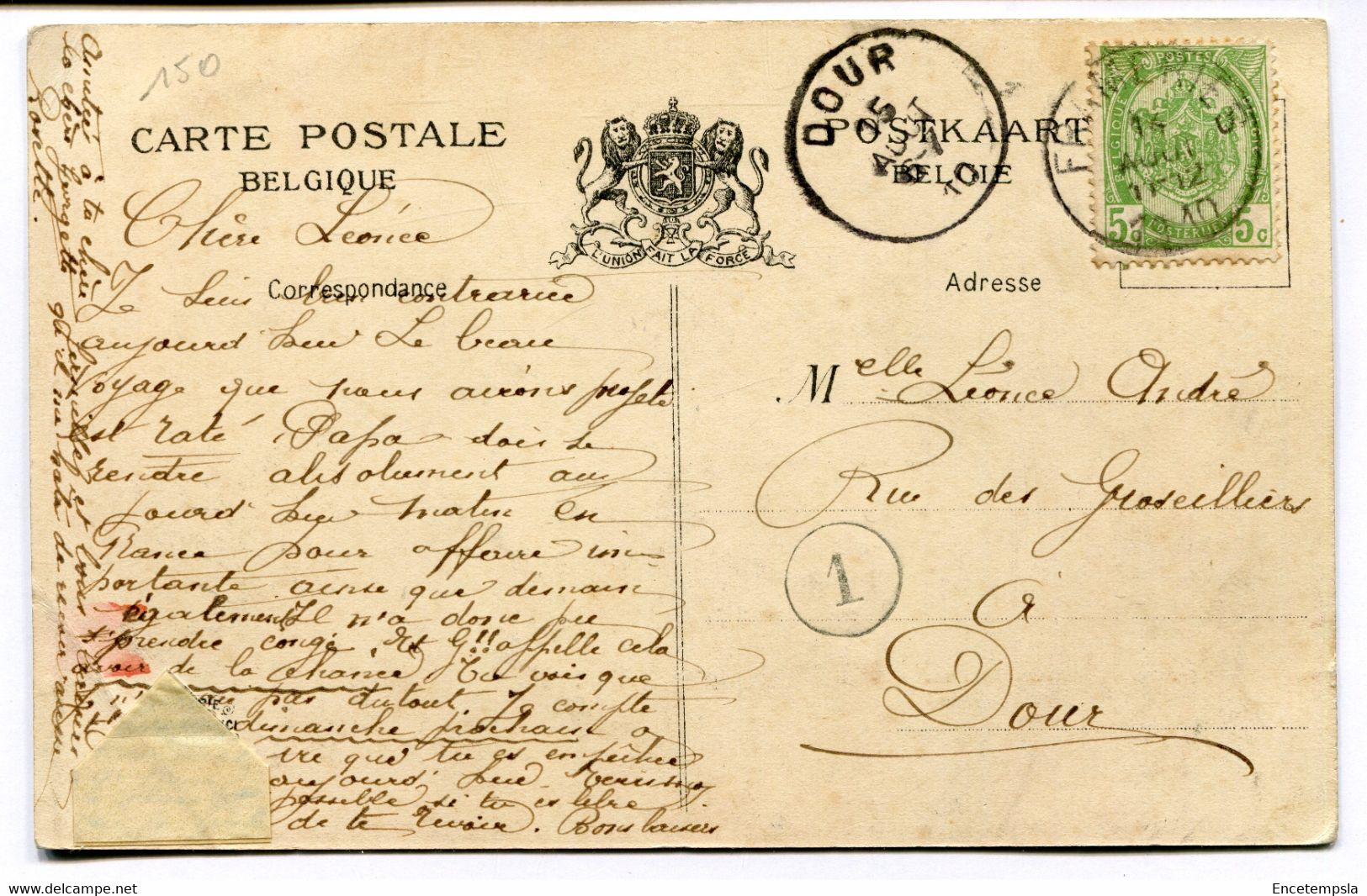 CPA - Carte Postale - Belgique - Frameries - Hôtel Communal - 1910 (DG14906) - Frameries