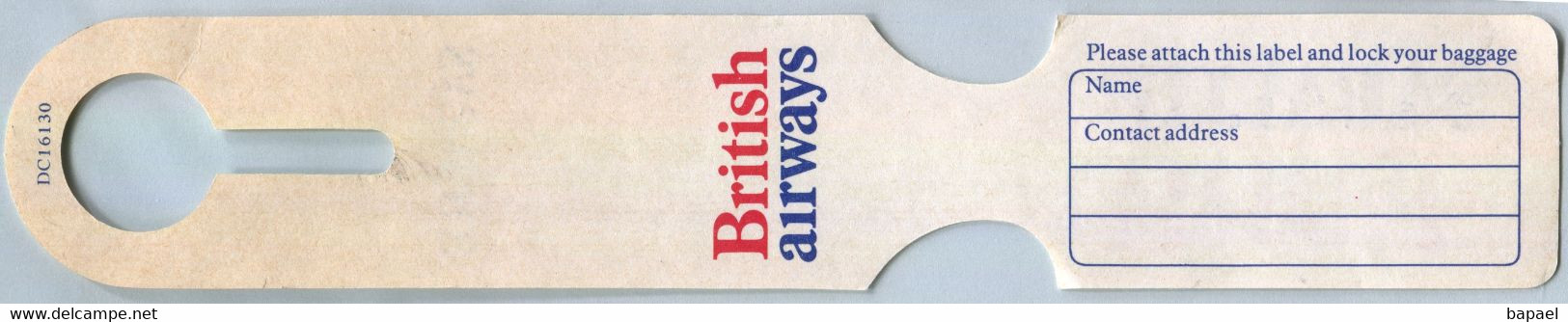 Étiquette De Bagages - British Airways (Recto-Verso) - Étiquettes à Bagages