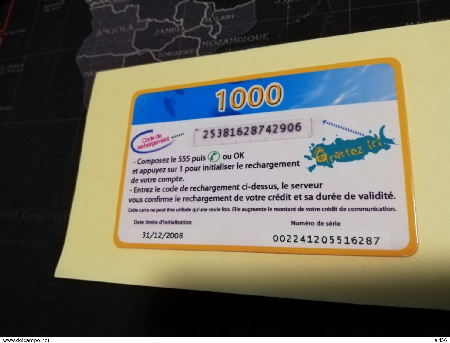 NOUVELLE CALEDONIA  PREPAID CARD  1000  LIBERTE     OPT    ** 3874 ** - Neukaledonien