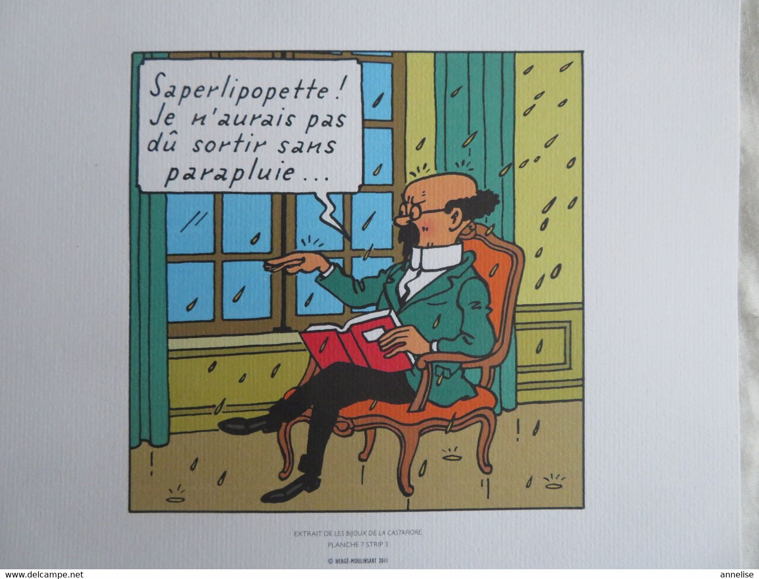 Planche TINTIN "Les Bijoux De La Castafiore" N°7 Strip 3 Ed Hergé-Moulinsart 2011 Ex Libris - Illustrators G - I