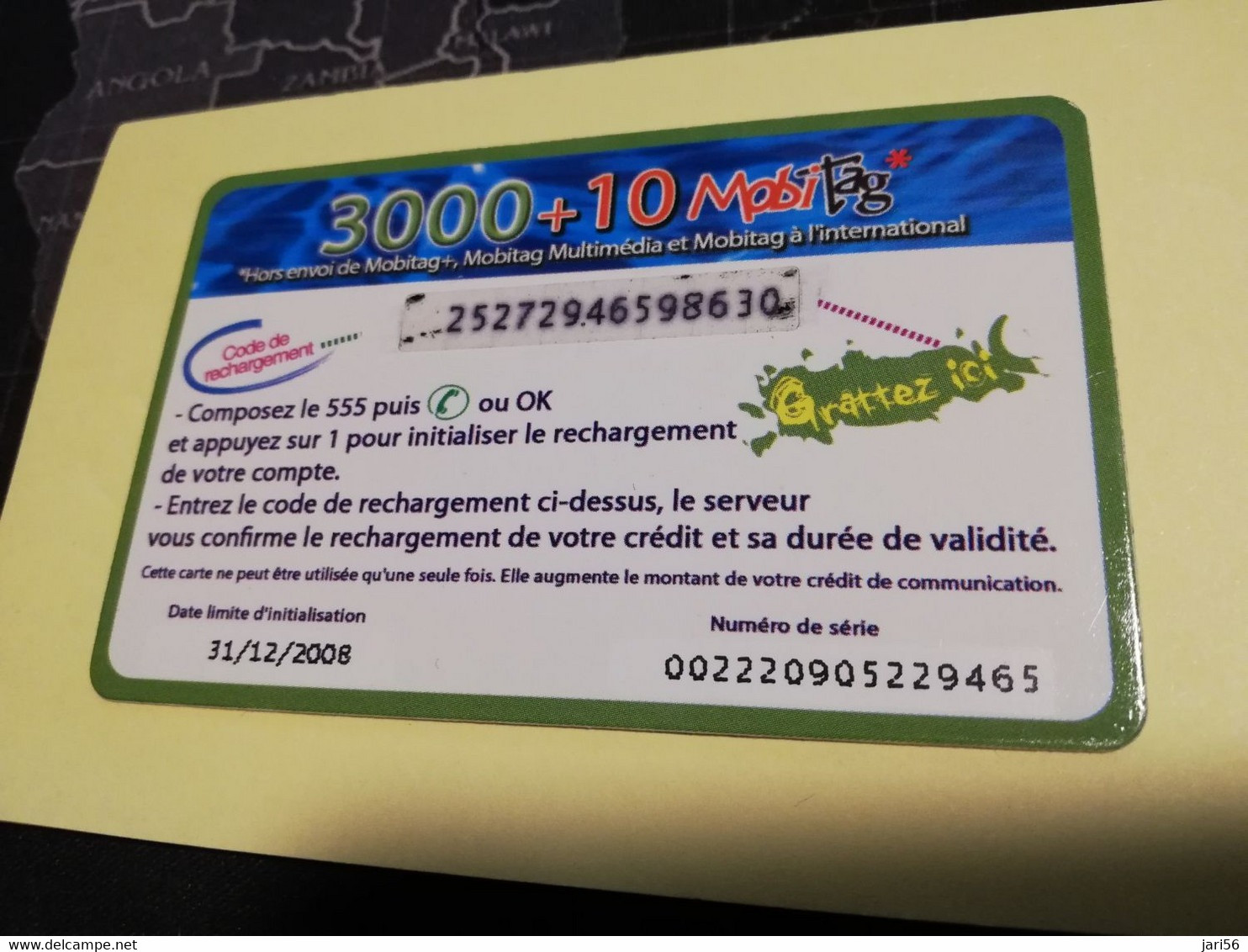 NOUVELLE CALEDONIA  PREPAID CARD  3000  LIBERTE   FISH TROPICAL     OPT    ** 3876 ** - Nouvelle-Calédonie