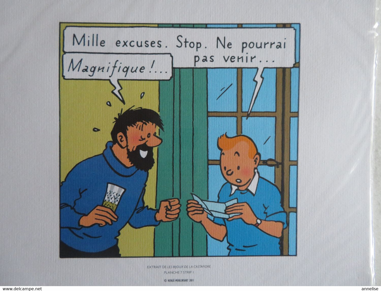 Planche TINTIN "Les Bijoux De La Castafiore" N°7 Strip 1 Ed Hergé-Moulinsart 2011 Ex Libris - Künstler G - I