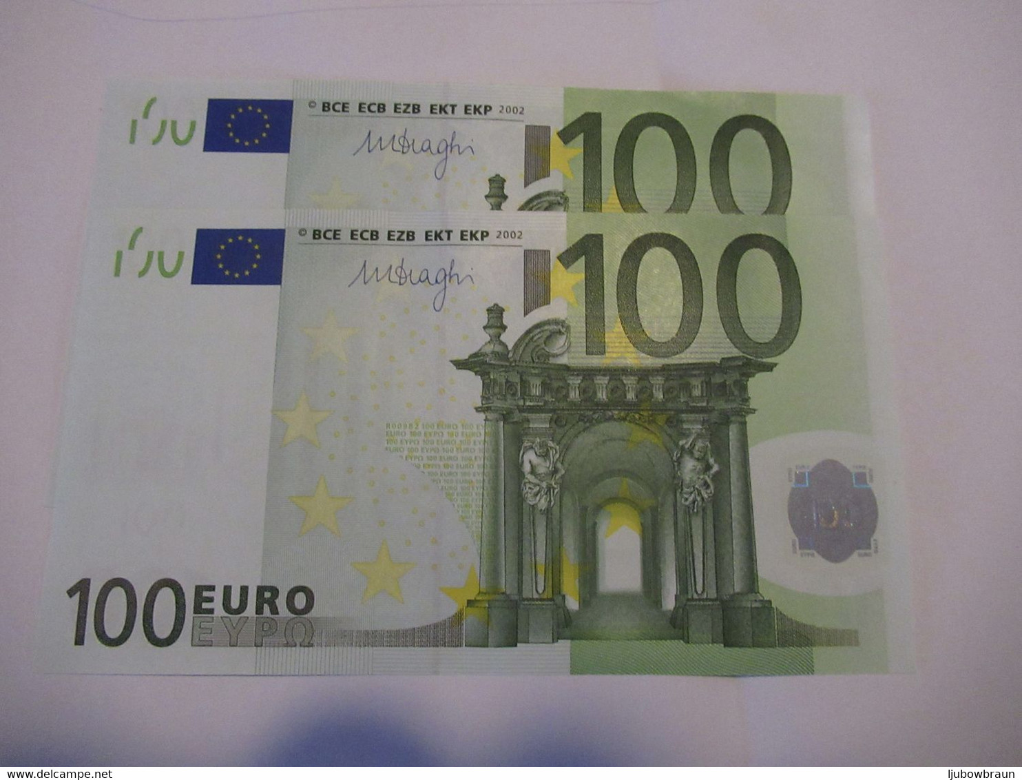 100 Euro-Schein X ( R006, R009), Draghi, Unc. Preis Pro Schein - 100 Euro