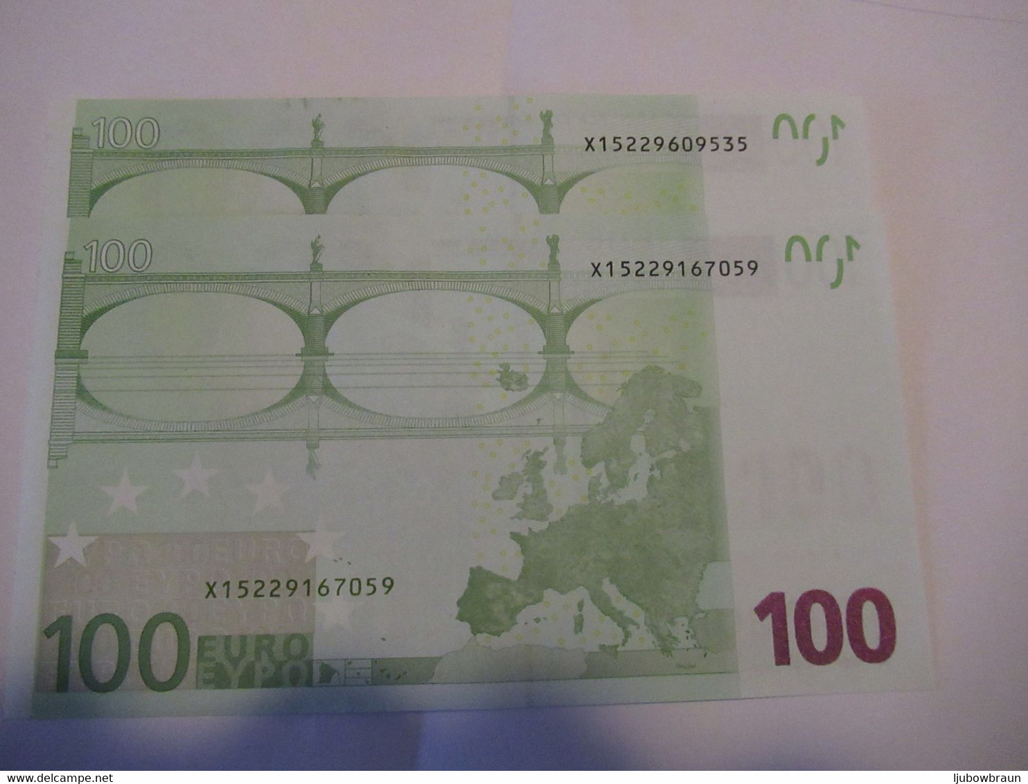 100 Euro-Schein X ( R006, R009), Draghi, Unc. Preis Pro Schein - 100 Euro