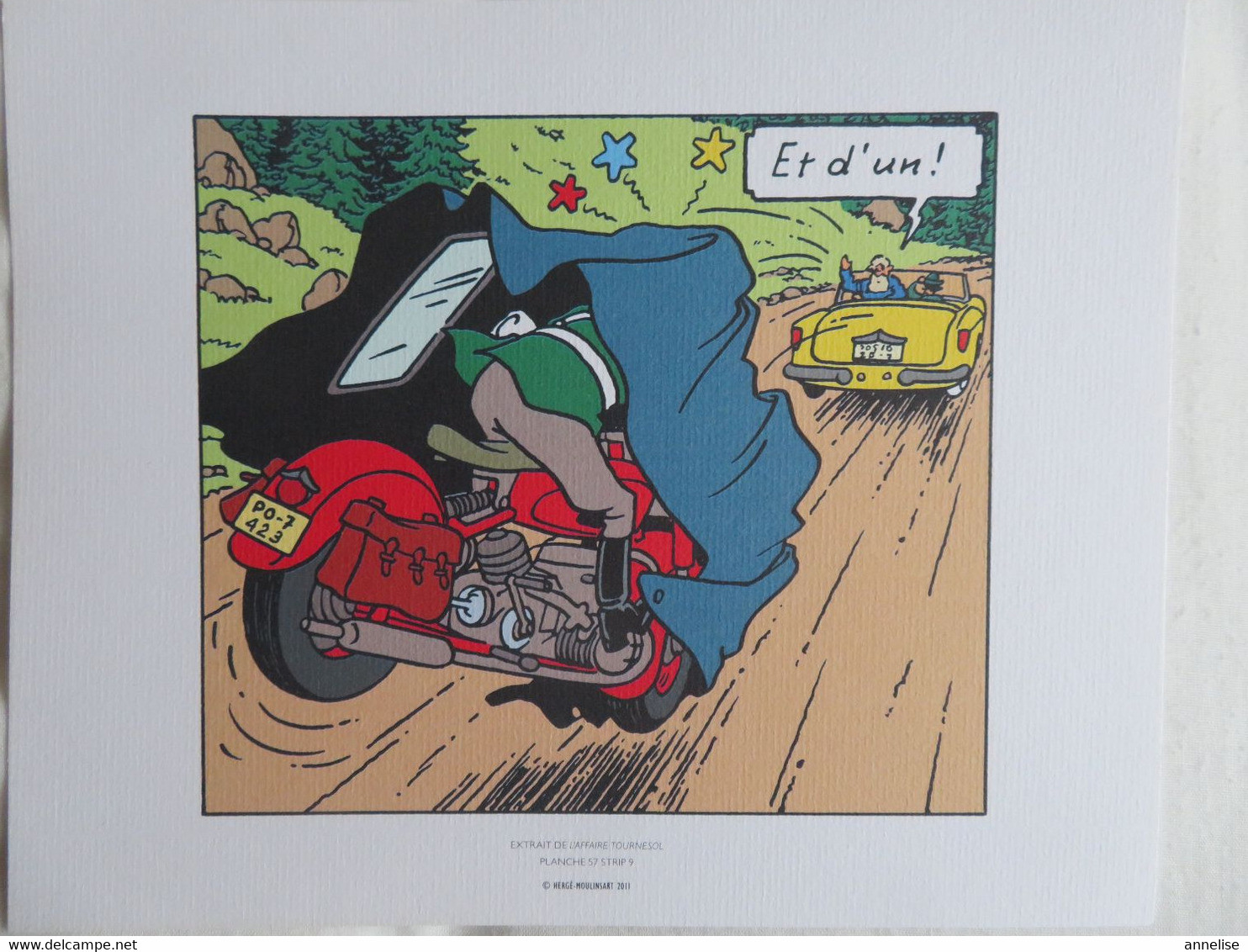 Planche TINTIN  "L'Affaire Tournesol"  N°57 Strip 9  Ed Hergé-Moulinsart 2011 Ex Libris - Künstler G - I