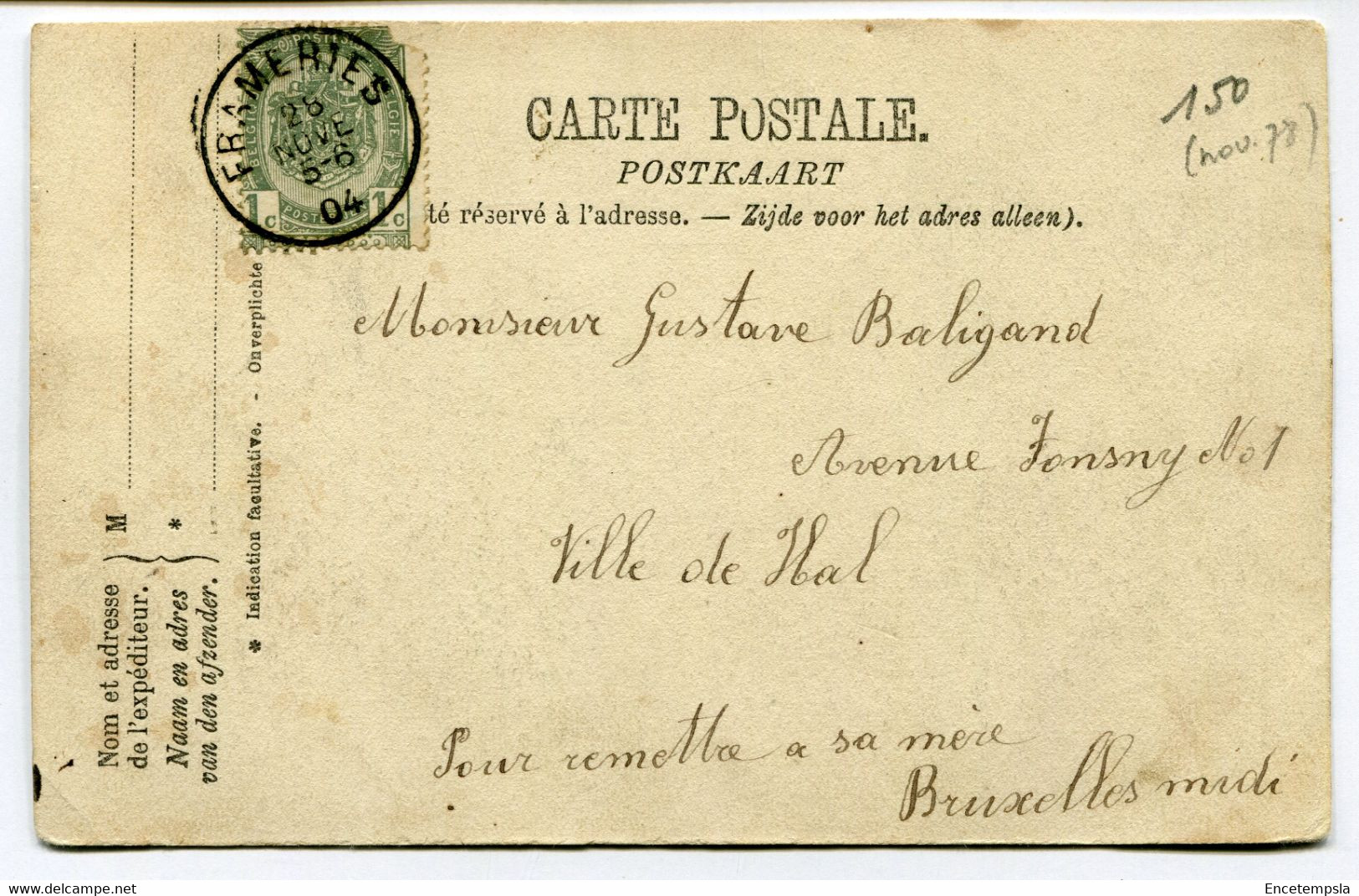 CPA - Carte Postale - Belgique - Frameries - L'Eglise - 1904 (DG14912) - Frameries