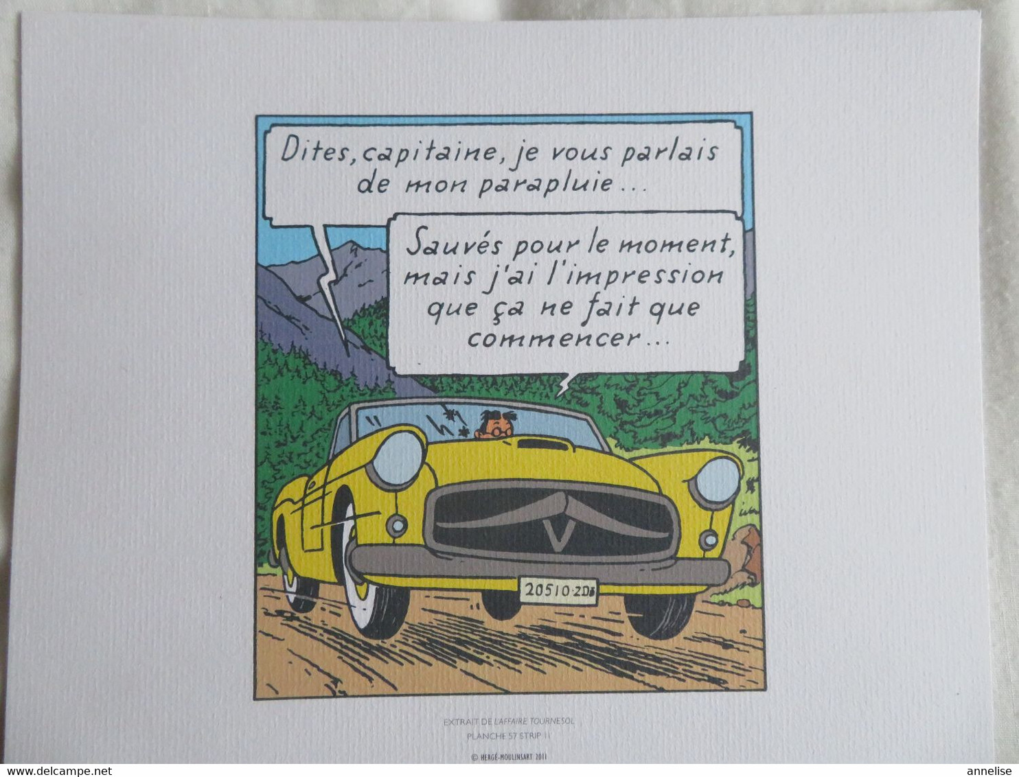 Planche TINTIN  "L'Affaire Tournesol"  N°57 Strip 11  Ed Hergé-Moulinsart 2011 Ex Libris - Illustrateurs G - I