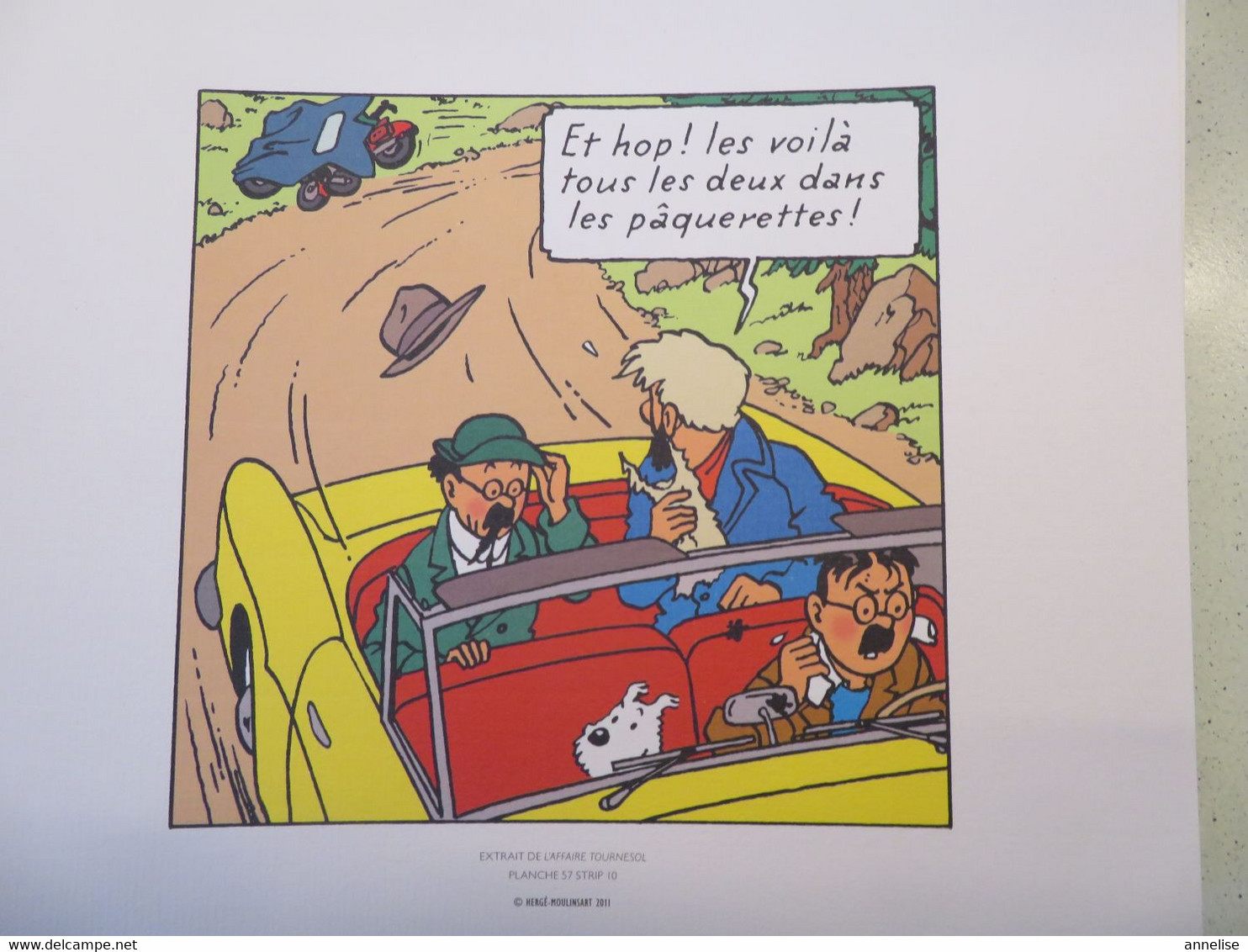 Planche TINTIN  "L'Affaire Tournesol"  N°57 Strip 10  Ed Hergé-Moulinsart 2011 Ex Libris - Illustratori G - I