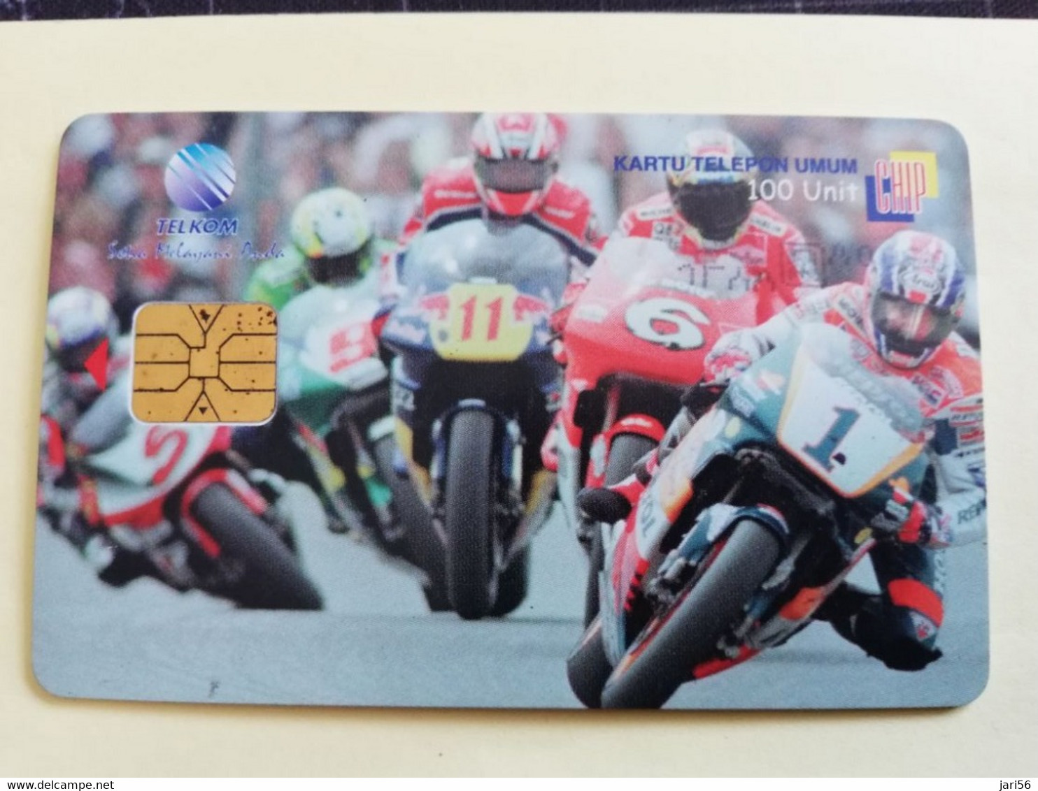 INDONESIA CHIPCARD 100  UNITS  MOTOR RACES         Fine Used Card   **3893 ** - Indonésie