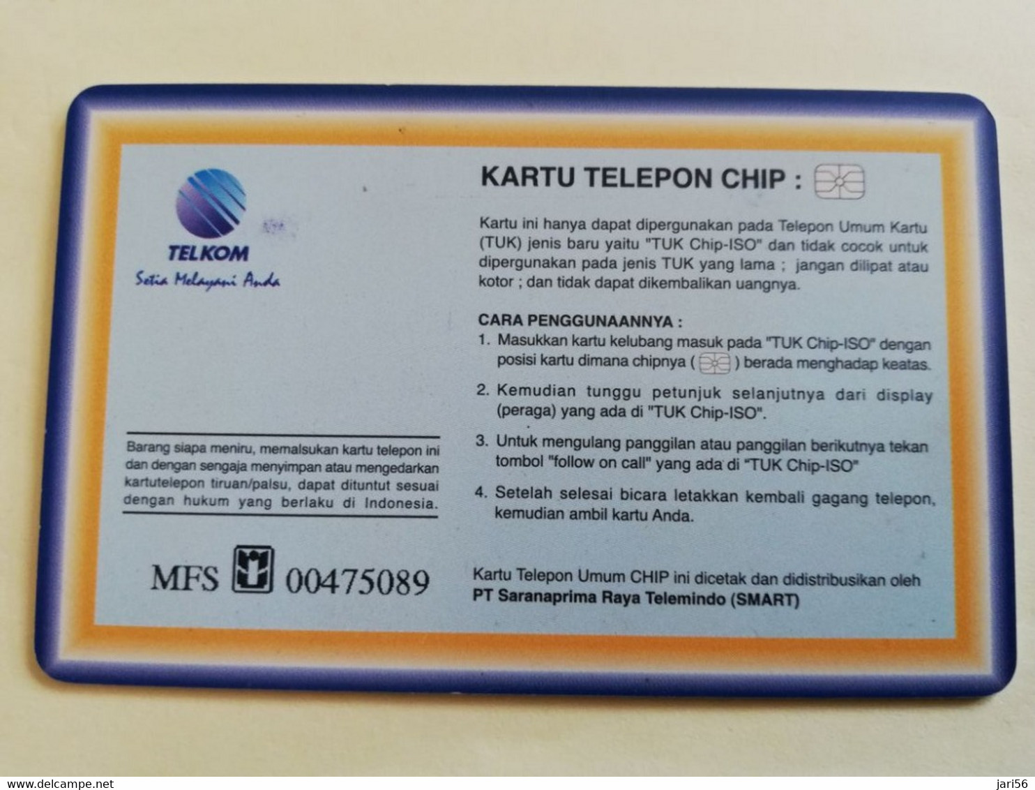 INDONESIA CHIPCARD 100  UNITS  MOTOR RACES         Fine Used Card   **3893 ** - Indonesia