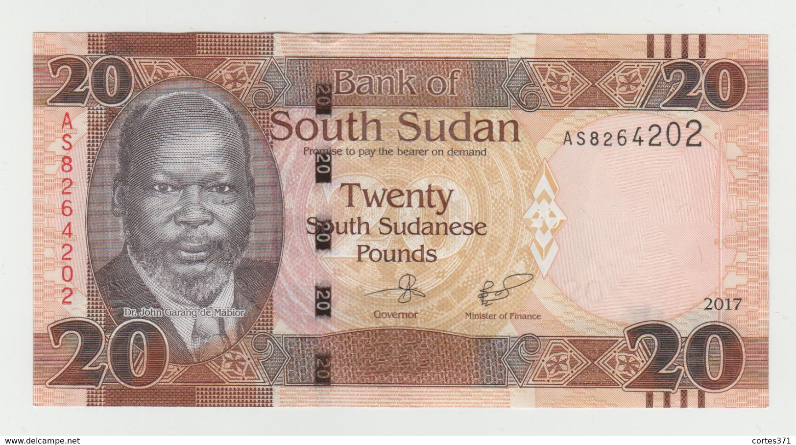 South Sudan 20 Pounds 2017 P-13c UNC - South Sudan