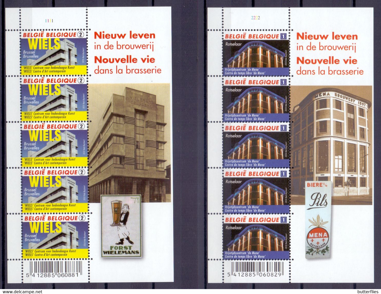Belgie - 2010 - OBP ** 4061/63 - Nieuw Leven In De Brouwerij ** - Full Sheets And Panes