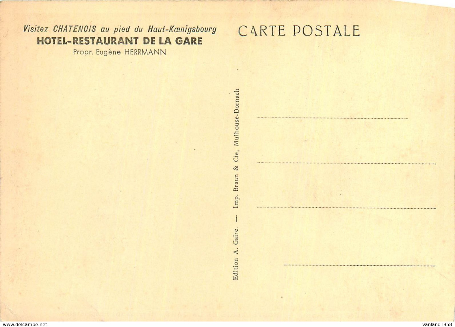 Carte Semie Moderne Grand Format De CHATENOIS - Chatenois