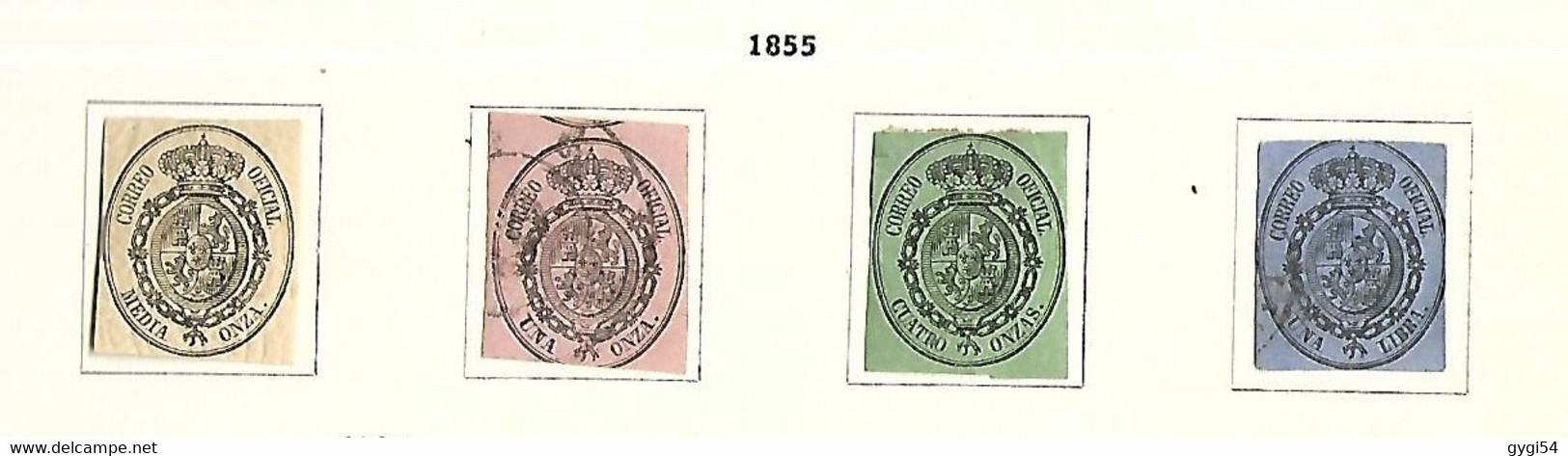 Espagne  Timbres De Service 1855  Cat Yt N° 5 à 8  N* MLH - Servicios