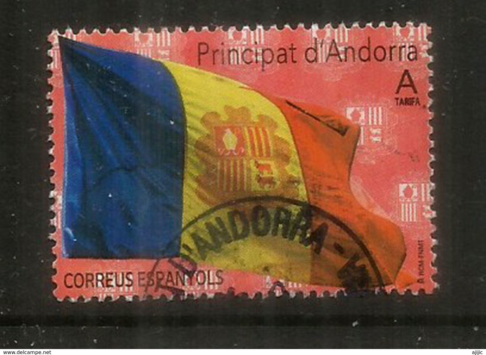 Bandera D'Andorra /Drapeau D'Andorre. (Poder és Més Fort) 2020,  Oblitéré,  1 ère Qualité. - Usati