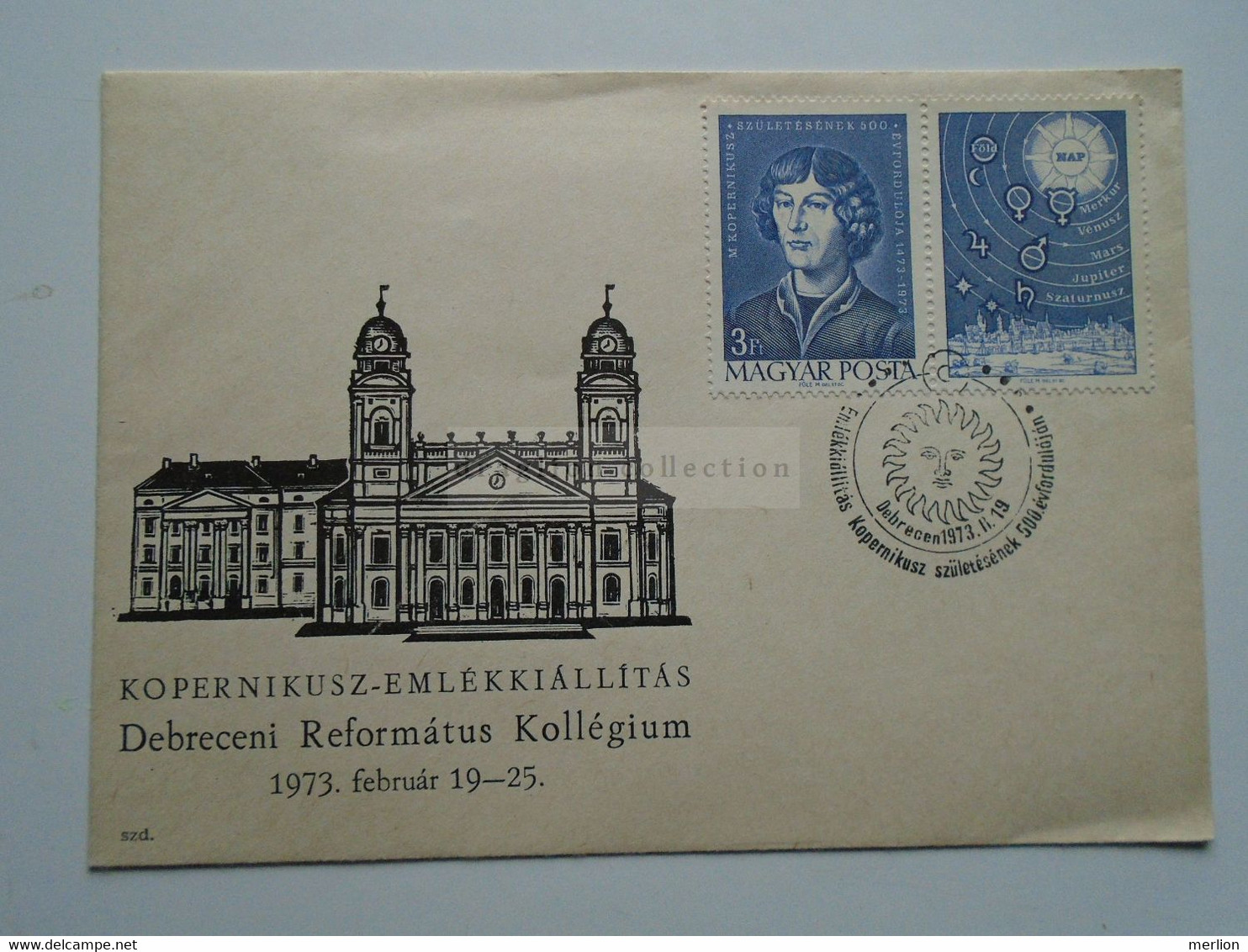 AD033.49  Hungary -  FDC  Kopernikusz - Copernicus 500  Birth Anniv.  Debrecen 1973 - FDC