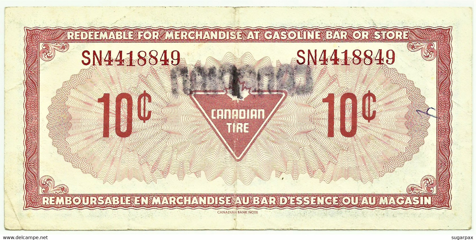 CANADA - 10 Cents - ND - Cash Bonus - CANADIAN TIRE CORPORATION LIMITED - Kanada