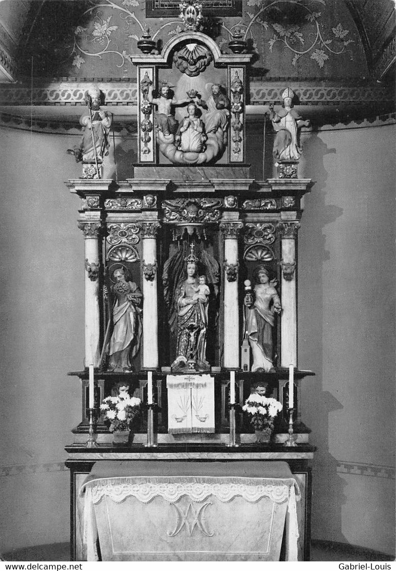 Autel De La Chapelle D'Enney En Bois Sculpté 1717 Par M. Gollas De Charmey  (10 X 15 Cm) - Chapelle