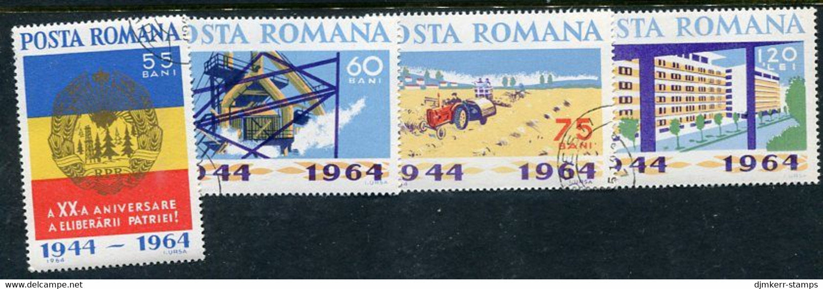 ROMANIA 1964 Overthrow Of Fascist Regime Used.  Michel 2305-08 - Usado