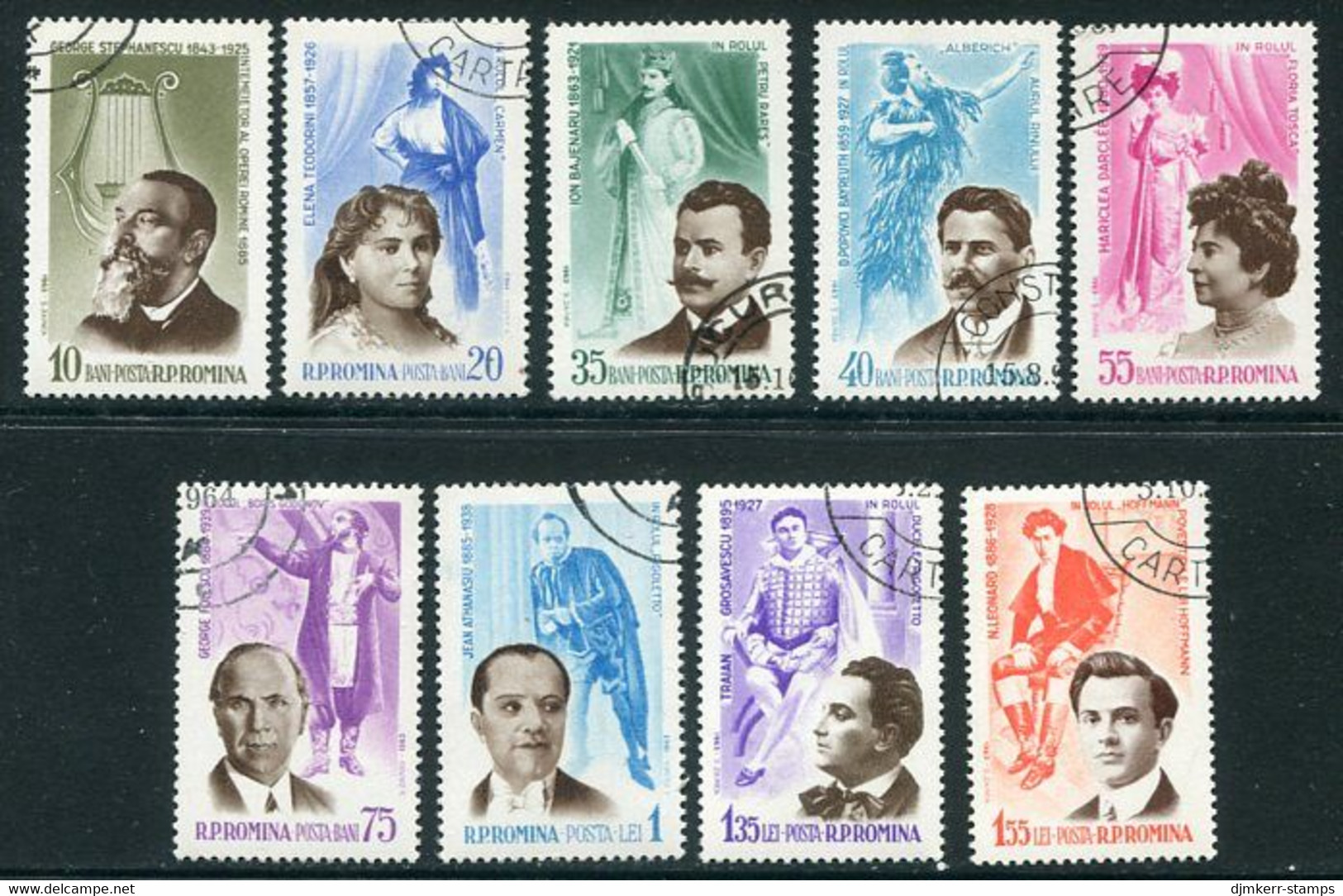 ROMANIA 1964 Opera Singers  Used.  Michel 2229-37 - Used Stamps