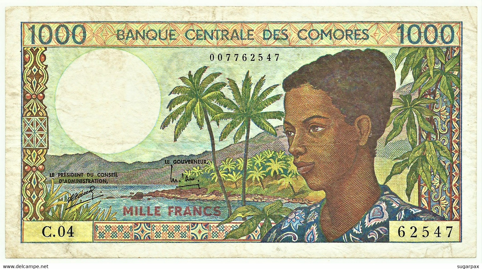 Comoros - 1000 Francs - ND ( 1994 ) - Pick 11.b - Comores 1.000 - Comoros