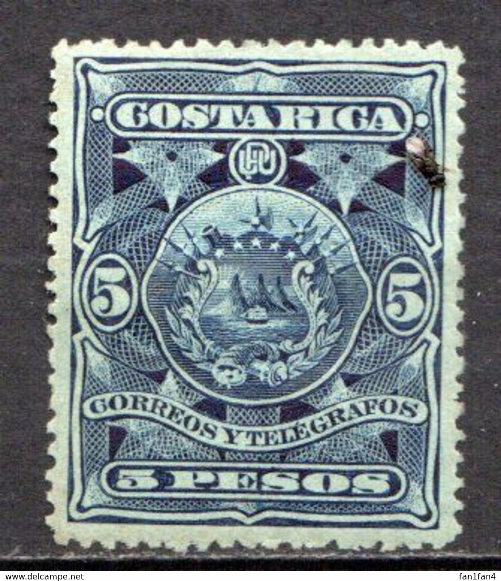 COSTA RICA - (Amérique Centrale) - 1892 - N° 39 - 5 P. Bleu S. Bleu - (Armoiries) - Costa Rica