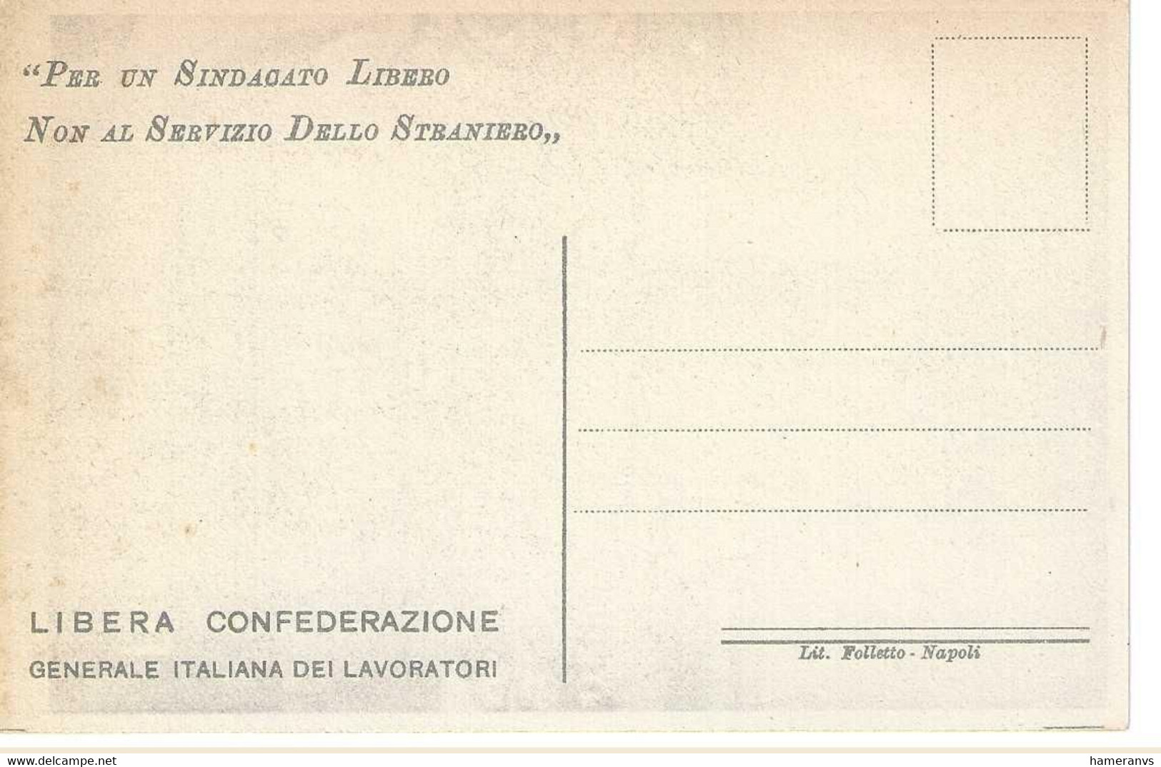 Libera Confederazione Generale Italiana Dei Lavoratori - Fondo Per L'Indipendenza - HP1772 - Labor Unions