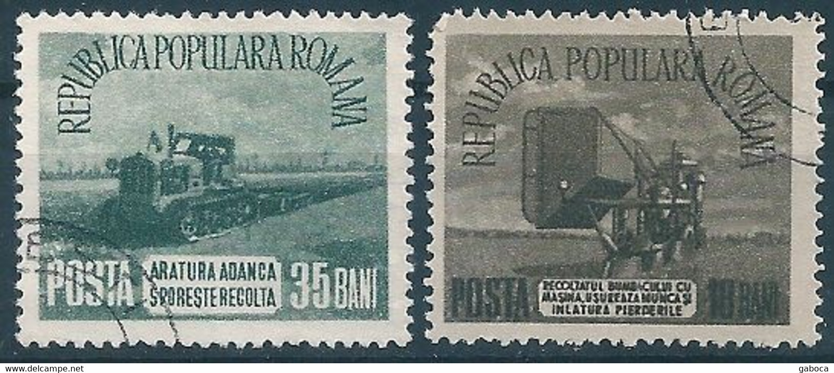 C0422 Romania Economy Agriculture Harvest Forestry Animal Ploughing Used 30xStamp Lot#453