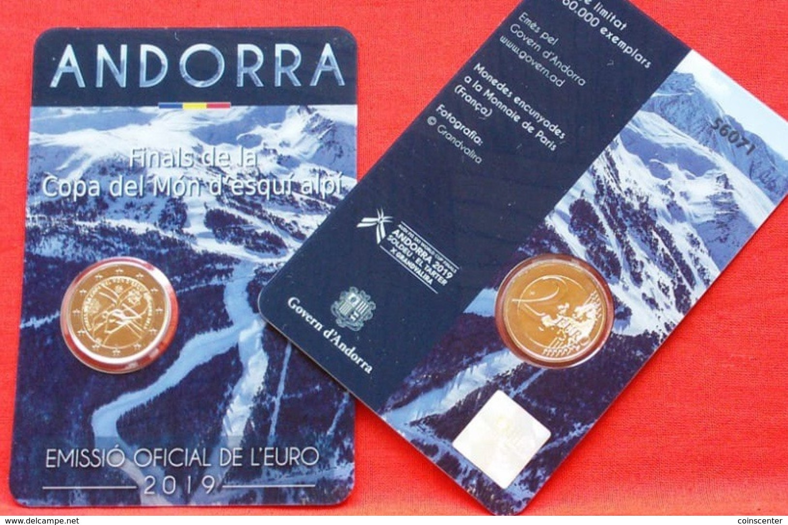 Andorra 2 Euro 2019 "Final Of The Alpine Ski World Cup" BiMetallic BU - Andorra