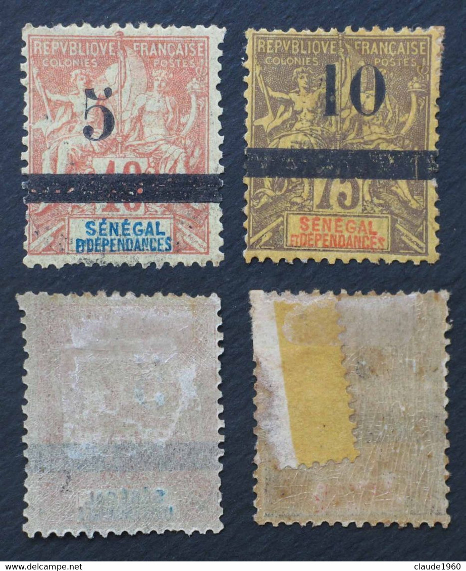 Sénégal 1903 Yver 26 Et 28 Neuf* - Unused Stamps