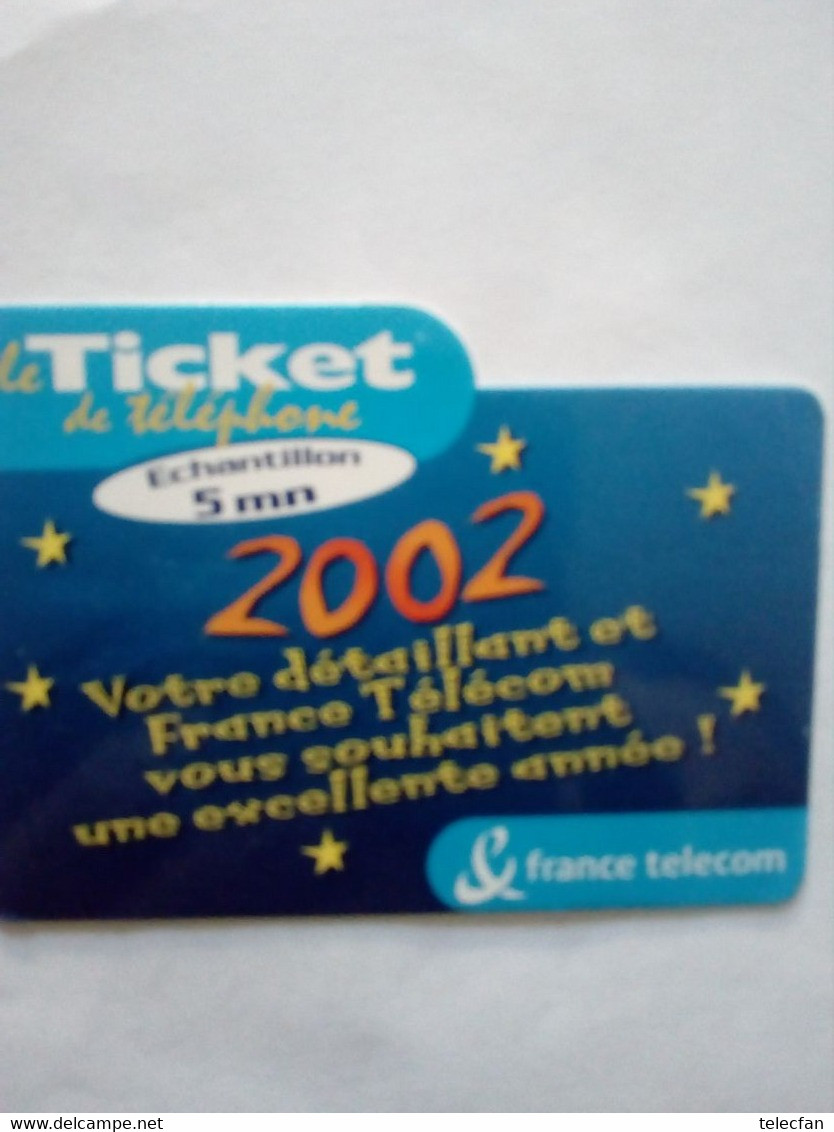 FRANCE TICKET PRIVE ECHANTILLON 5 MIN BONNE ANNEE 2002 VALID 26.03.2002 - Biglietti FT