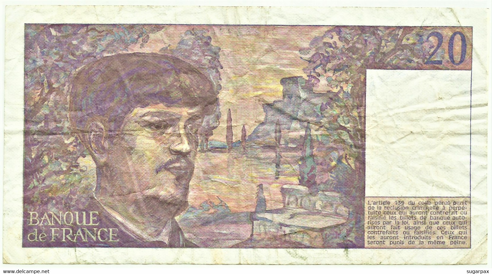 FRANCE - 20 Francs - 1987 - P 151.b - Serie A.018 - CLAUDE DEBUSSY - 20 F 1980-1997 ''Debussy''