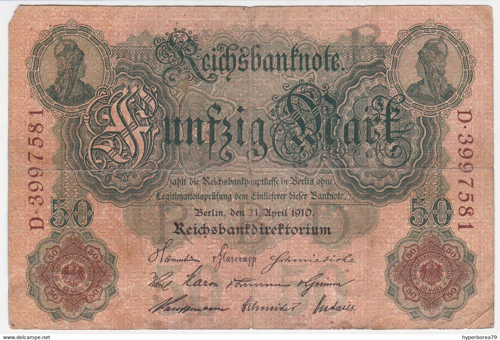 Germany P 41 - 50 Mark 21.4.1910 - Fine - 50 Mark