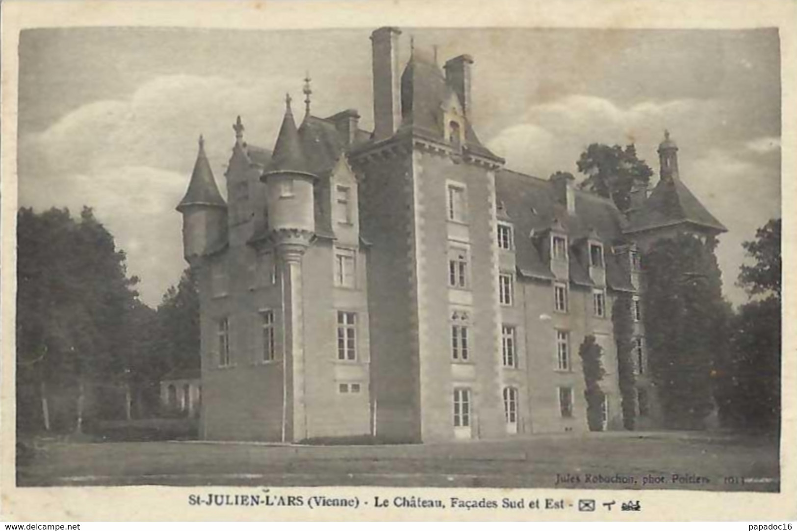 86 - St-Julien-l'Ars - Le Château, Façades Sud Et Est - Jules Robuchon, Phot. N° 1012 (non Circ.) - Saint Julien L'Ars