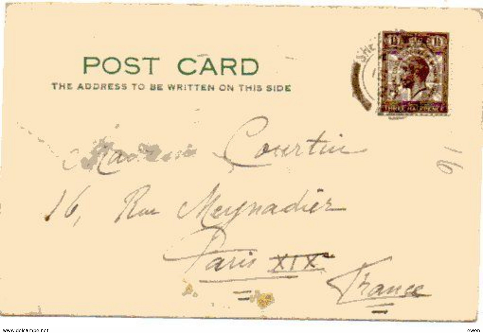 UK. Stamp Union Congress 1929 On Postcard To France. - Marcofilie