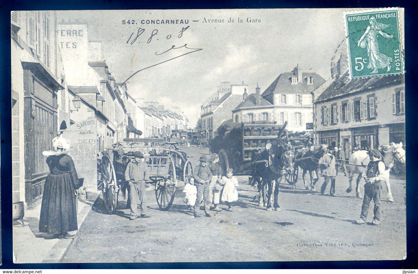 Cpa Du 29 Concarneau Avenue De La Gare  AVR20-47 - Concarneau