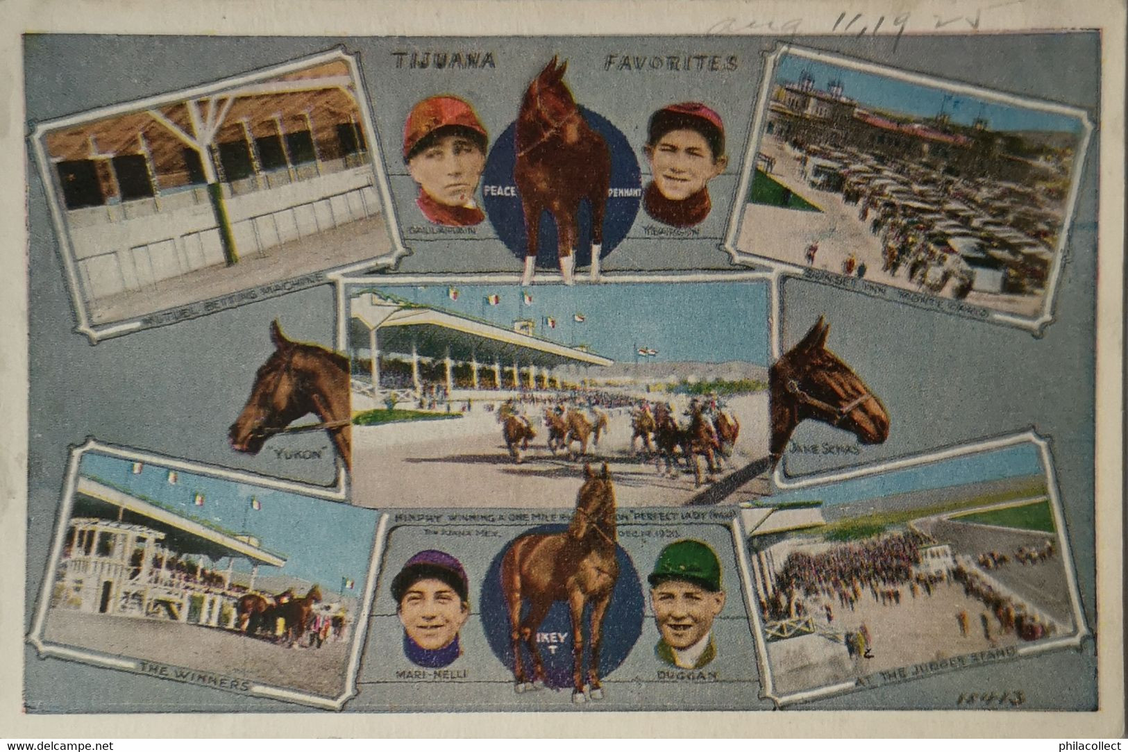 Mexico // Horse Racing // Tijuana Favorites (color) 19?? Very Rare - Mexico