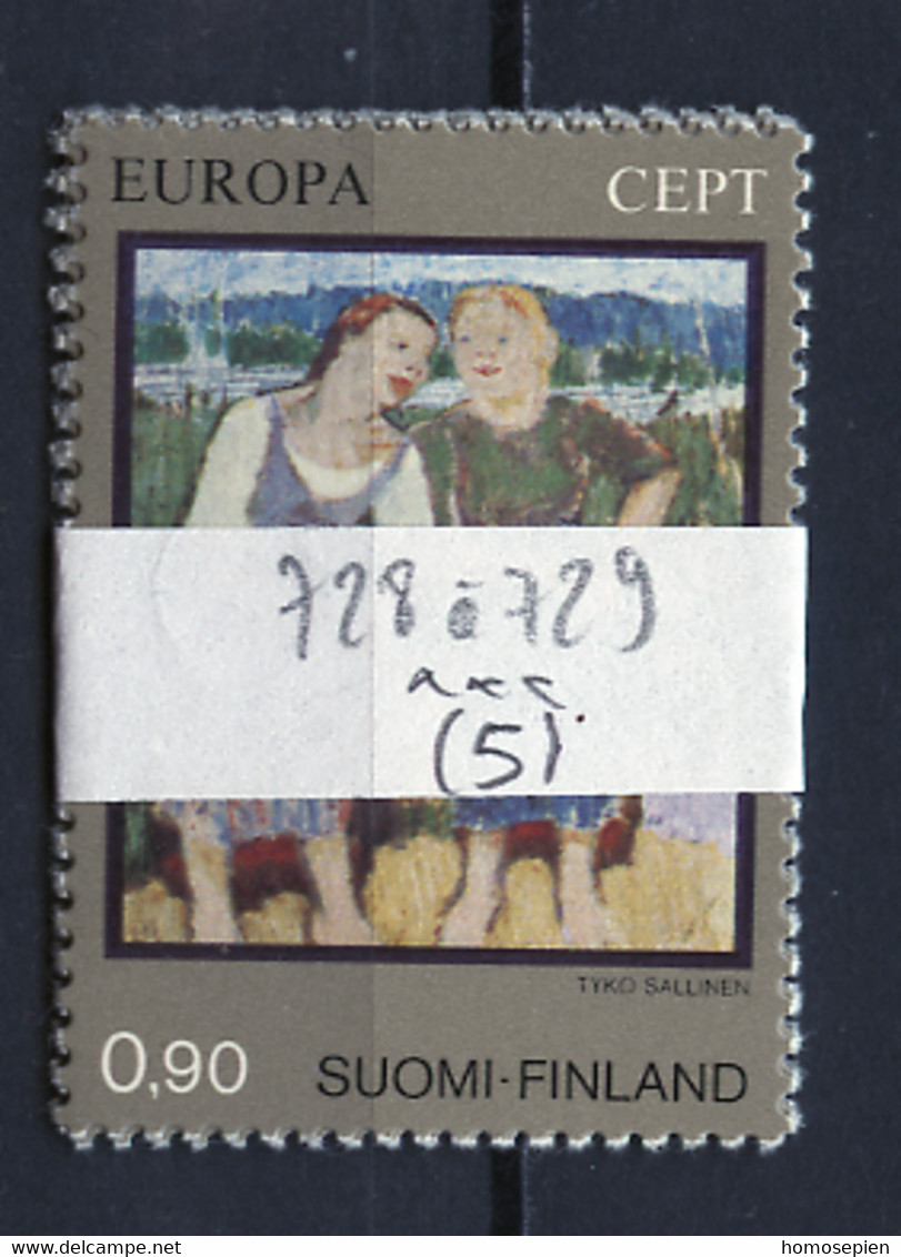 Finlande - Finnland - Finland Lot 1975 Y&T N°728 à 729 - Michel N°764 à 765 *** - EUROPA - Lot De 5 Séries - Feuilles Complètes Et Multiples