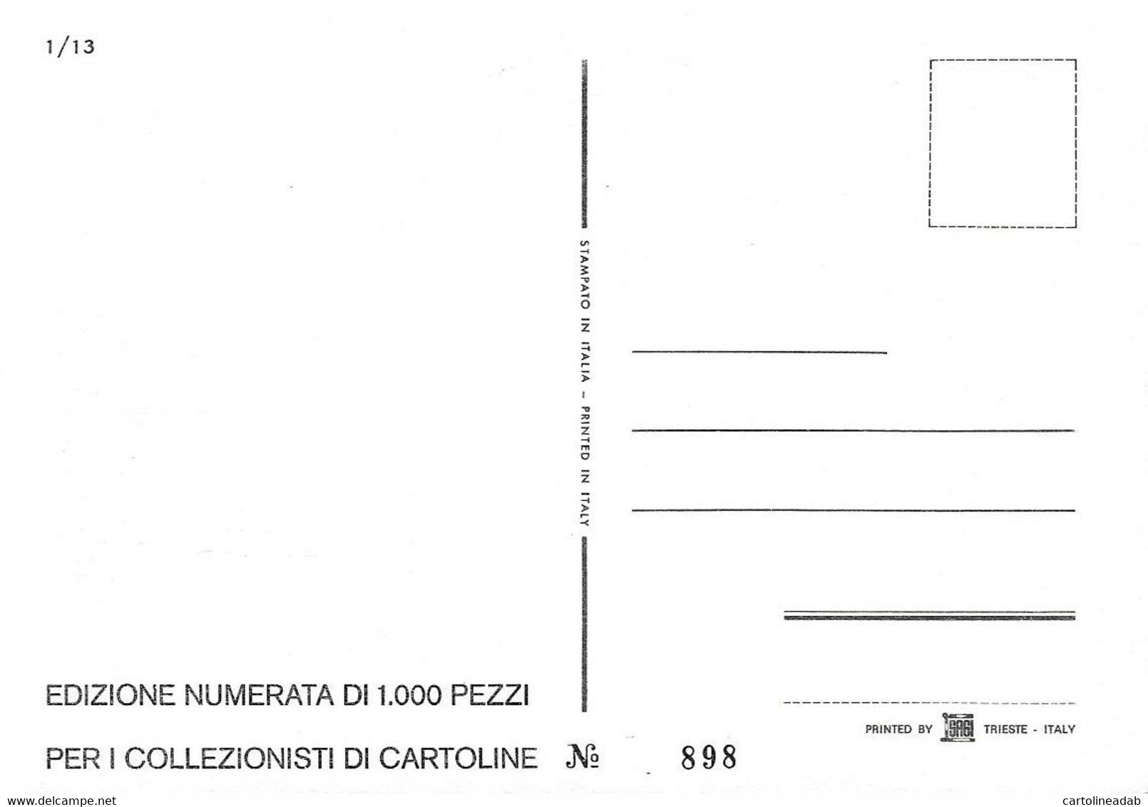 [MD5831] CPM - 30° CARNEVALE MUGGESANO - MUGGIA (TRIESTE) - EDIZIONE LIMITATA E NUMERATA - PERFETTA - Non Viaggiata - Carnaval