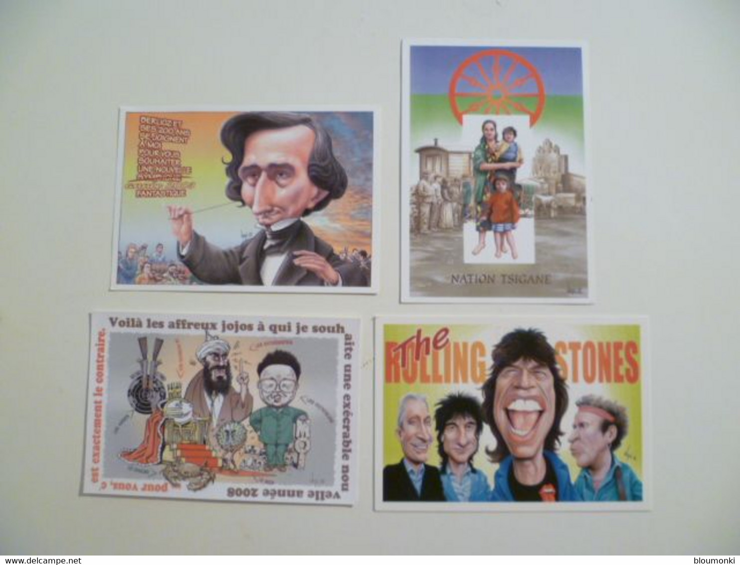 Lot De 4 Cartes Postales Illustrateur Bernard VEYRI /  Dédicaces F Bibaud /  100 Ex - Veyri, Bernard