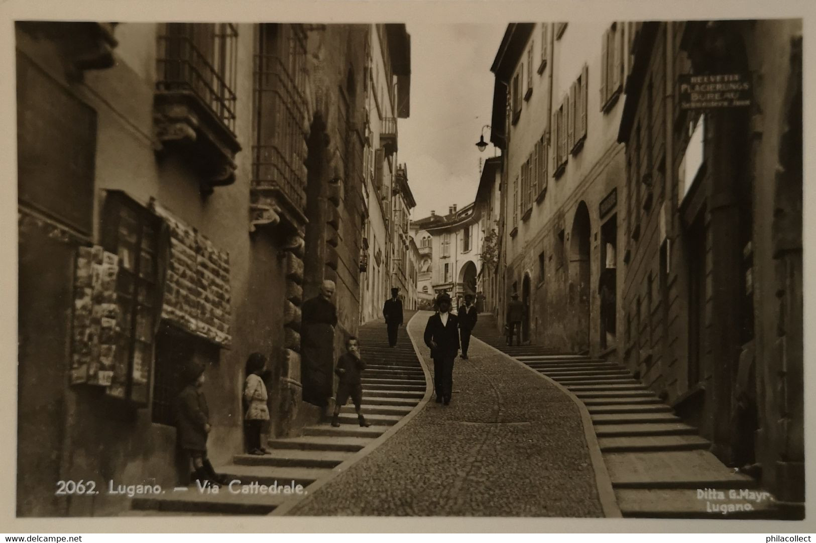 Suisse (TI) Lugano // Via Cattedrale (animee) 19?? Ed. Ditta G. Mayr - Lugano