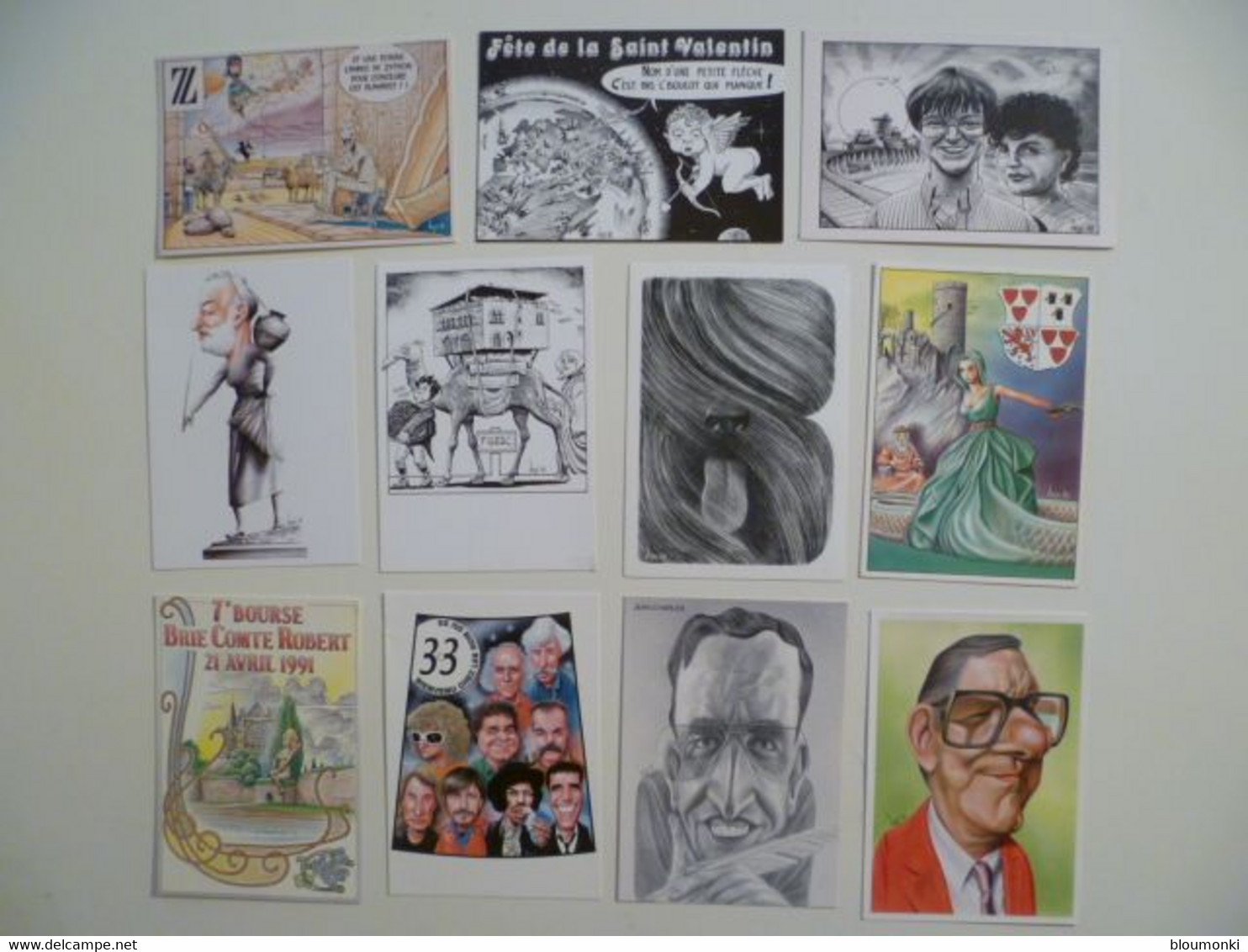 Lot De 11 Cartes Postales Illustrateur Bernard VEYRI /  500 Ex - Veyri, Bernard