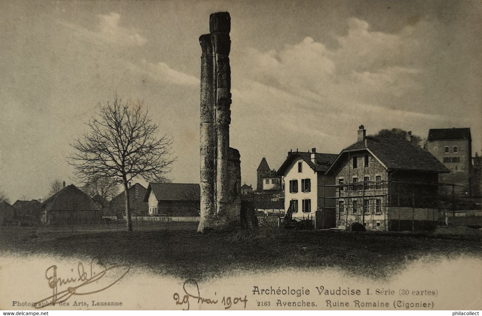 Suisse (VD) Archeologie Vaudoise // Avenches // Ruïne Romaine (Cigonier) 1904 - Avenches